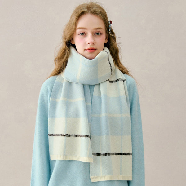 Winter Wool Scarf, Unique Christmas Gift for Girl, Modern Wool Scarf for Women, Casual Scarf for Women, Cold Weather Scarves, Soft Wool Scarf for Women-Silvia Home Craft