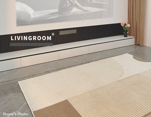 Unique Modern Rugs for Living Room, Abstract Contemporary Modern Rugs, Geometric Contemporary Rugs Next to Bed, Modern Rugs for Dining Room-Silvia Home Craft