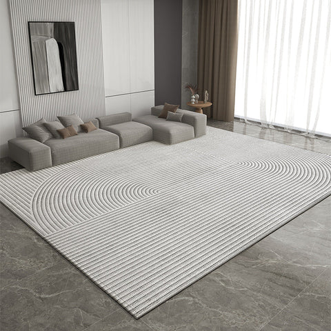 Modern Rugs for Living Room, Bedroom Modern Rugs, Dining Room Geometric Modern Rugs, Extra Large Gray Contemporary Modern Rugs for Office-Silvia Home Craft