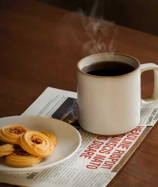 Modern Handmade Pottery Coffee Cup, Large Capacity Coffee Mugs, Unique Tea Cup, Creative White Black Ceramic Coffee Mugs-Silvia Home Craft