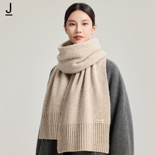 Soft Cashmere Scarf for Women, Casual Scarf for Women, Cold Weather Scarf, Fashion Designer Scarf, Black Winter Scarf, Modern Wool Scarf for Women-Silvia Home Craft