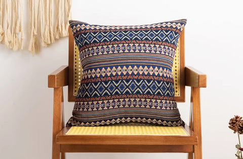 Decorative Throw Pillows, Geometric Pattern Throw Pillow for Couch, Bohemia Sofa Pillows for Living Room, Large Bohemian Decorative Sofa Pillows-Silvia Home Craft