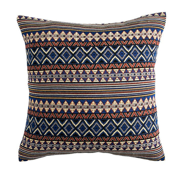 Decorative Throw Pillows, Geometric Pattern Throw Pillow for Couch, Bohemia Sofa Pillows for Living Room, Large Bohemian Decorative Sofa Pillows-Silvia Home Craft