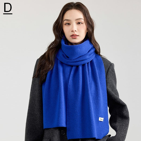 Modern Winter Scarf, Blue Casual Scarf for Women, Fashion Designer Scarf, Cold Weather Scarf, Wool Scarf for Women, Soft Cashmere Scarf for Women-Silvia Home Craft