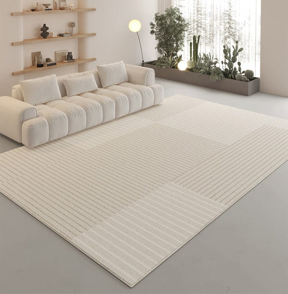 Contemporary Floor Carpets under Sofa, Modern Area Rug in Living Room, Bedroom Modern Rugs, Large Modern Rugs for Sale-Silvia Home Craft