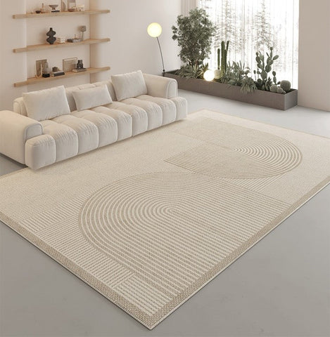 Modern Rugs under Coffee Table, Contemporary Floor Carpets under Sofa, Bedroom Modern Rugs, Modern Area Rug in Living Room-Silvia Home Craft