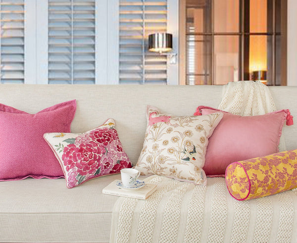 Modern Decorative Cushion Covers, Decorative Pillow Arrangement Ideas, Decorative Throw Pillows for Bed, Living Room Decorative Pillows, Large Decorative Pillows for Interior Design-Silvia Home Craft