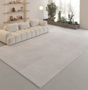 Modern Geometric Carpets for Bedroom, Modern Living Room Rug Placement Ideas, Modern Abstract Rugs under Dining Room Table-Silvia Home Craft