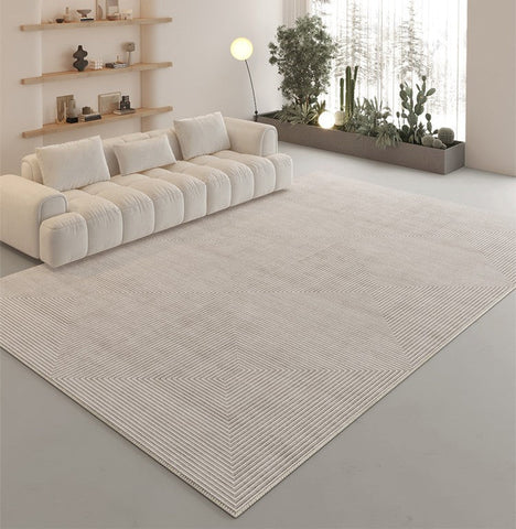 Unique Modern Rugs for Living Room, Abstract Geometric Modern Rugs, Contemporary Modern Rugs for Bedroom, Dining Room Floor Carpets-Silvia Home Craft