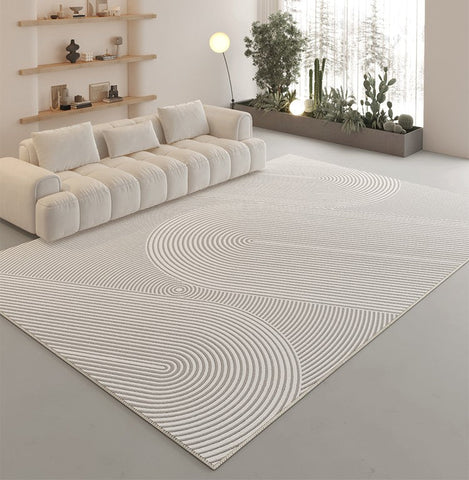 Modern Area Rugs for Living Room, Abstract Contemporary Modern Rugs, Unique Modern Rugs for Bedroom, Dining Room Floor Carpet Placement Ideas-Silvia Home Craft