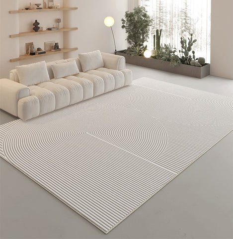 Dining Room Floor Carpet Placement Ideas, Modern Area Rugs for Living Room, Abstract Contemporary Modern Rugs, Unique Modern Rugs for Bedroom-Silvia Home Craft