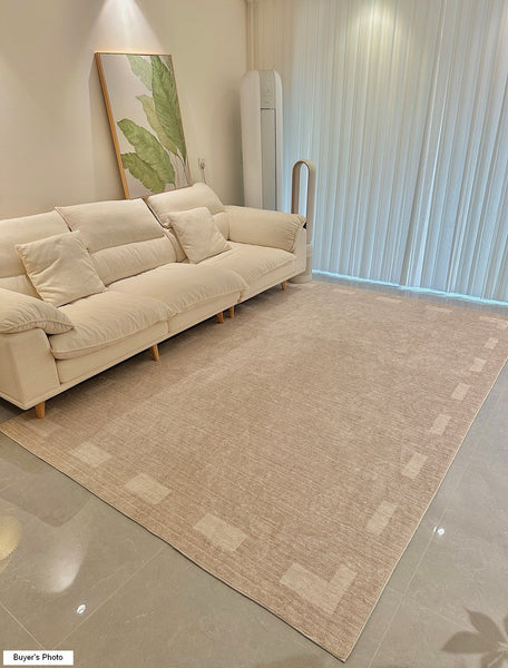 Abstract Contemporary Rugs for Bedroom, Thick Soft Modern Rugs under Sofa, Modern Rugs for Office, Large Modern Rugs in Living Room, Dining Room Floor Rugs-Silvia Home Craft