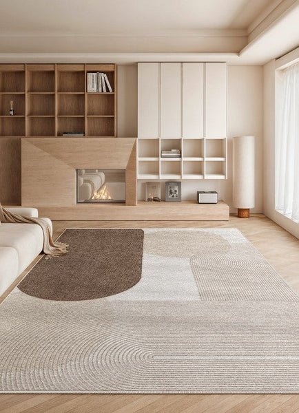 Living Room Contemporary Modern Rugs, Extra Large Abstract Geometric Modern Rugs, Bedroom Modern Rugs, Modern Rugs for Dining Room-Silvia Home Craft