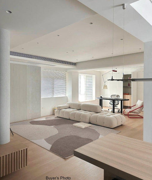 Living Room Modern Rugs, Modern Living Room Rug Placement Ideas, Extra Large Contemporary Area Rugs for Bedroom, Dining Room Floor Carpets-Silvia Home Craft