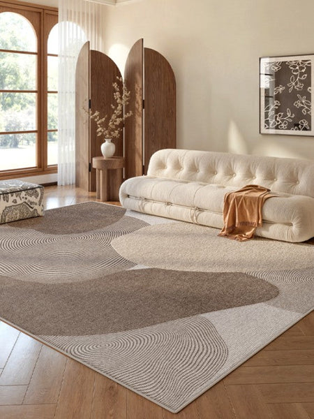 Living Room Modern Rugs, Modern Living Room Rug Placement Ideas, Extra Large Contemporary Area Rugs for Bedroom, Dining Room Floor Carpets-Silvia Home Craft
