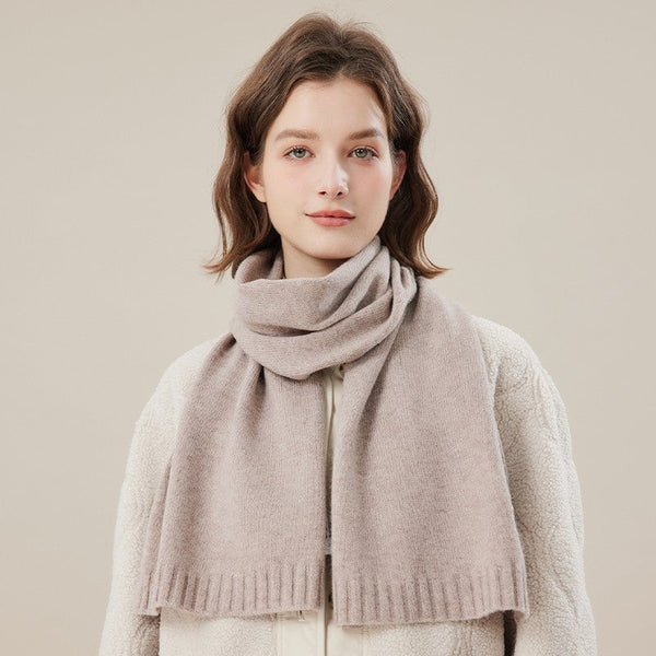 Wool Scarf for Women, Cozy Winter Scarf, Modern Fashion Designer Scarf, Casual Scarf for Women, Soft Cashmere Scarf for Women, Cold Weather Scarf-Silvia Home Craft
