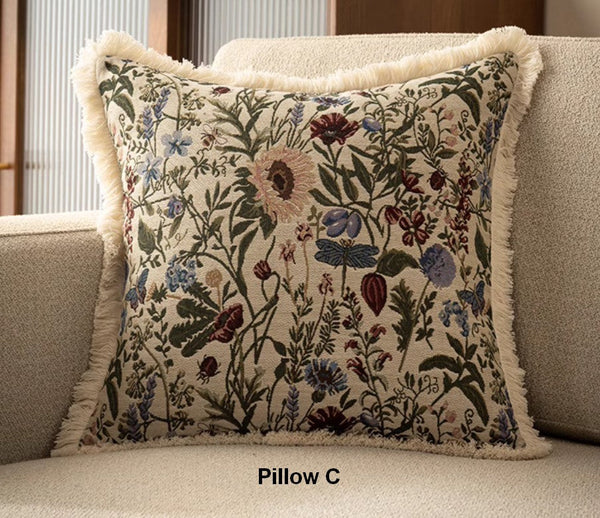 Extra Large Modern Geometric Pillows, Bohemian Decorative Sofa Pillows for Living Room, Flower Decorative Pillows for Bedroom, Decorative Pillow Covers-Silvia Home Craft