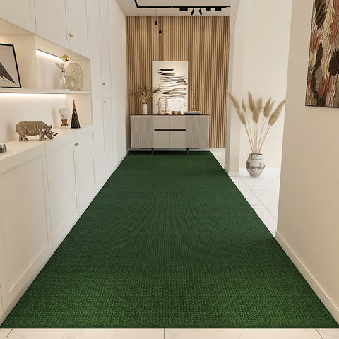 Green Contepmorary Runner Rugs, Extra Long Narrow Runner Rugs, Washable Long Hallway Runners, Geometric Modern Long Hallway Runners, Modern Entryway Runner Rug Ideas-Silvia Home Craft