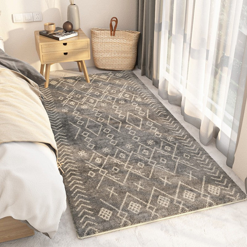 Thick Modern Rugs Next to Bed, Entryway Modern Runner Rugs, Contemporary Modern Rugs for Living Room, Modern Runner Rugs for Hallway-Silvia Home Craft