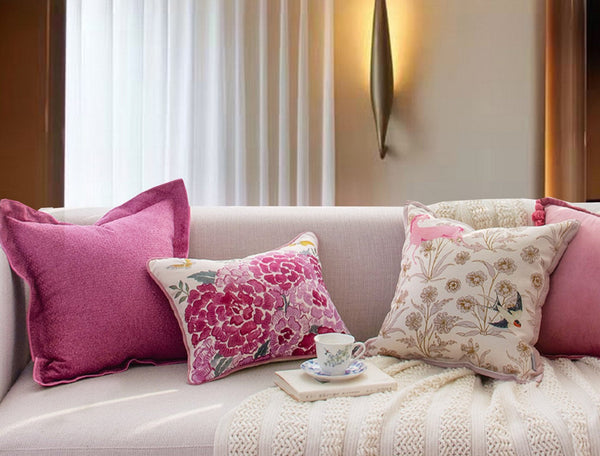 Decorative Pillow Arrangement Ideas, Modern Decorative Cushion Covers, Decorative Throw Pillows for Bed, Living Room Decorative Pillows, Large Decorative Pillows for Interior Design-Silvia Home Craft