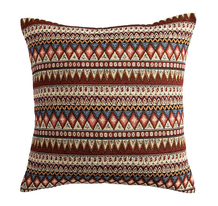 Geometric Pattern Throw Pillow for Couch, Decorative Throw Pillows, Bohemia Sofa Pillows for Living Room, Large Bohemian Decorative Sofa Pillows-Silvia Home Craft