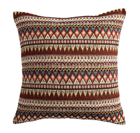 Geometric Pattern Throw Pillow for Couch, Decorative Throw Pillows, Bohemia Sofa Pillows for Living Room, Large Bohemian Decorative Sofa Pillows-Silvia Home Craft