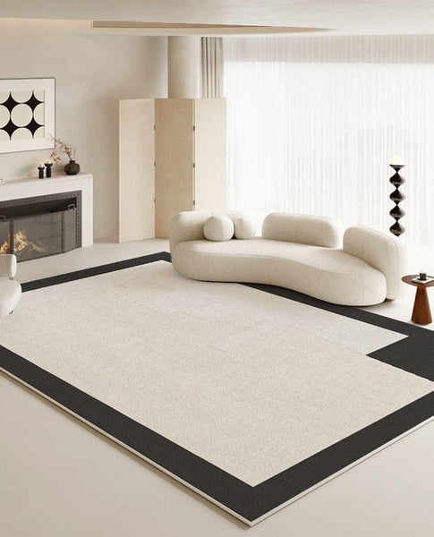 Unique Modern Rugs for Living Room, Dining Room Floor Carpets, Abstract Geometric Modern Rugs, Contemporary Modern Rugs for Bedroom-Silvia Home Craft