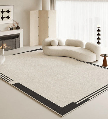 Bedroom Modern Floor Rugs, Large Area Rugs for Office, Modern Area Rug for Living Room, Contemporary Area Rugs under Sofa-Silvia Home Craft