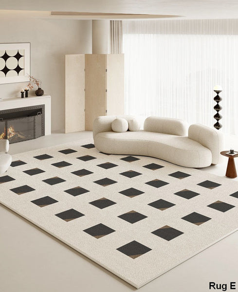 Living Room Modern Area Rug, Contemporary Area Rugs under Sofa, Large Area Rugs for Office, Bedroom Modern Floor Rugs-Silvia Home Craft