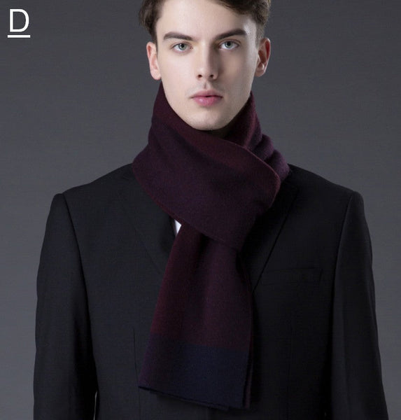 Business Casual Scarf Men, Long Thick Wool Scarf, Men's Winter Scarf, Formal Men Scarf Styles, Fashion Scarf, Christmas Gift for Men, Men's Wool Scarf Winter