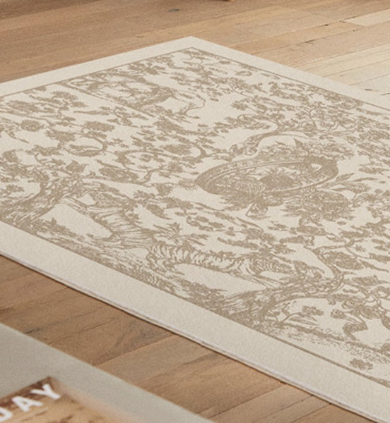 Contemporary Modern Rugs for Living Room, French Style Modern Rugs for Interior Design, Modern Rugs for Dining Room, Thick Soft Rugs under Coffee Table-Silvia Home Craft