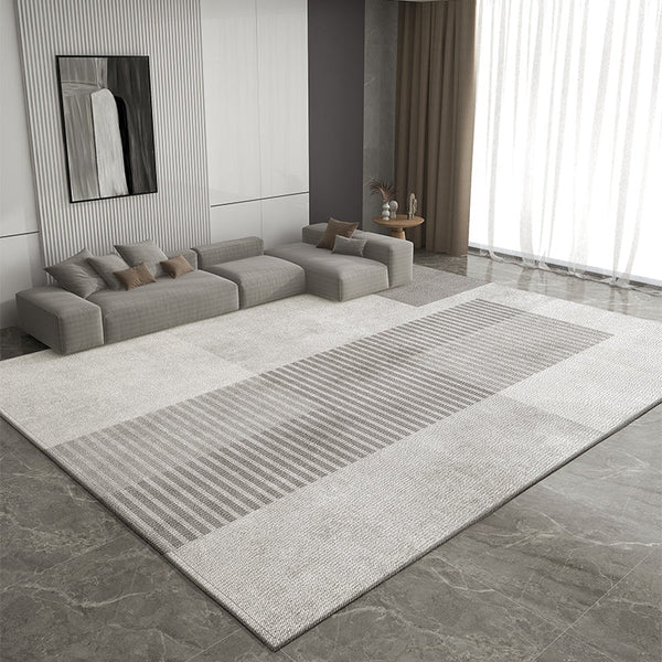 Living Room Modern Rugs, Dining Room Geometric Modern Rugs, Bedroom Modern Rugs, Extra Large Gray Contemporary Modern Rugs for Office-Silvia Home Craft
