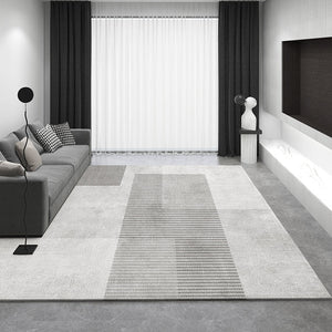 Living Room Modern Rugs, Dining Room Geometric Modern Rugs, Bedroom Modern Rugs, Extra Large Gray Contemporary Modern Rugs for Office-Silvia Home Craft
