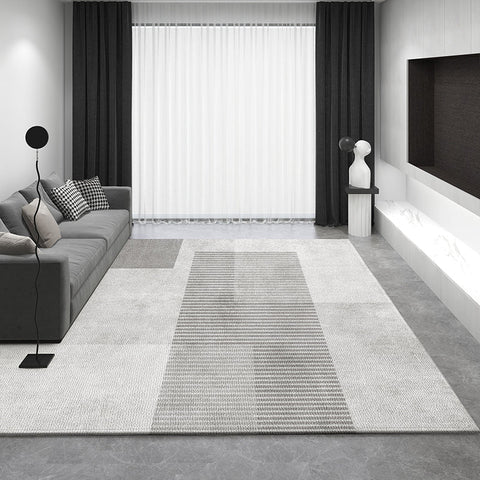 Living Room Modern Rugs, Dining Room Geometric Modern Rugs, Bedroom Modern Rugs, Extra Large Gray Contemporary Modern Rugs for Office-Silvia Home Craft