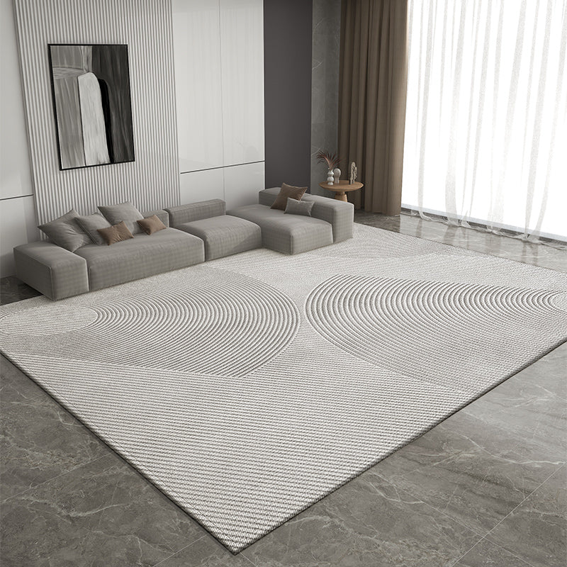 Extra Large Gray Contemporary Modern Rugs for Office, Living Room Modern Rugs, Dining Room Geometric Modern Rugs, Bedroom Modern Rugs-Silvia Home Craft