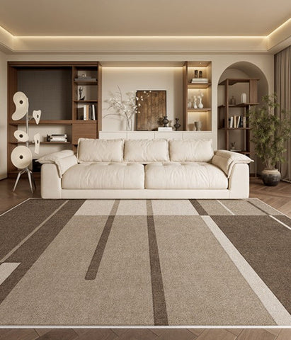 Dining Room Modern Rugs, Extra Large Geometric Modern Rugs in Bedroom, Unique Large Contemporary Floor Carpets for Living Room-Silvia Home Craft