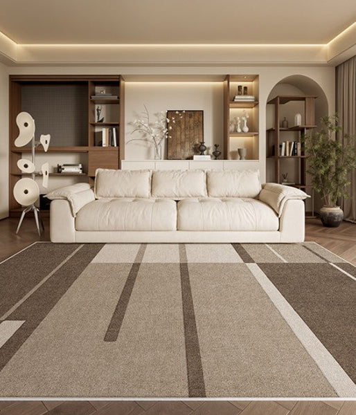 Dining Room Modern Rugs, Extra Large Geometric Modern Rugs in Bedroom, Unique Large Contemporary Floor Carpets for Living Room-Silvia Home Craft