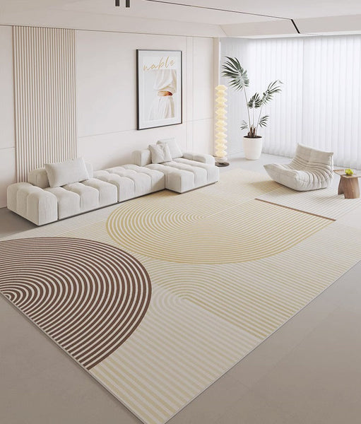 Modern Living Room Rug Placement Ideas, Modern Geometric Carpets for Office, Bedroom Modern Area Rugs, Modern Area Rugs under Dining Room Table-Silvia Home Craft