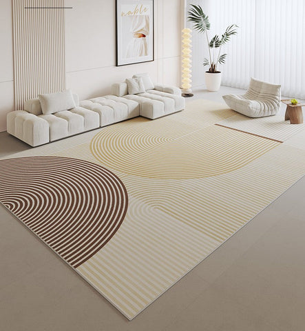 Modern Living Room Rug Placement Ideas, Modern Geometric Carpets for Office, Bedroom Modern Area Rugs, Modern Area Rugs under Dining Room Table-Silvia Home Craft