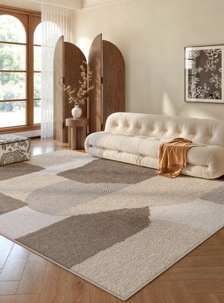 Large Contemporary Floor Carpets, Dining Room Modern Rugs, Living Room Modern Area Rugs, Geometric Modern Rugs in Bedroom-Silvia Home Craft