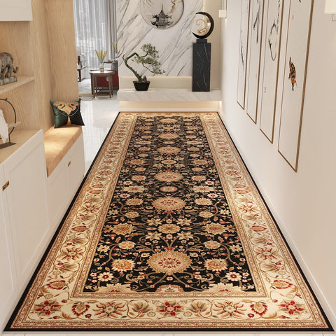 Extra Long Narrow Hallway Runners, Kitchen Runner Rugs, Colorful Persian Runner Rugs for Bedside, Non Slip Entrance Runner Rugs, Washable Entryway Runner Rug Ideas-Silvia Home Craft