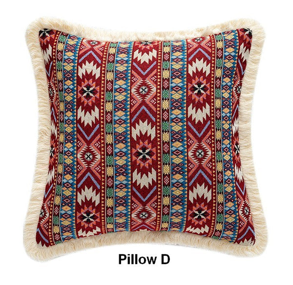 Large Bohemian Decorative Sofa Pillows for Living Room, Modern Geometric Pillows, Decorative Throw Pillows for Bedroom, Oriental Throw Pillow for Couch-Silvia Home Craft