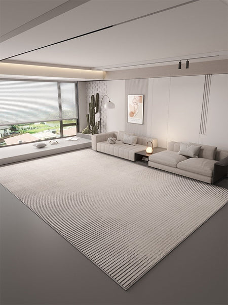 Large Modern Rugs in Living Room, Grey Modern Rugs under Sofa, Abstract Contemporary Rugs for Bedroom, Dining Room Floor Carpets, Modern Rugs for Office-Silvia Home Craft