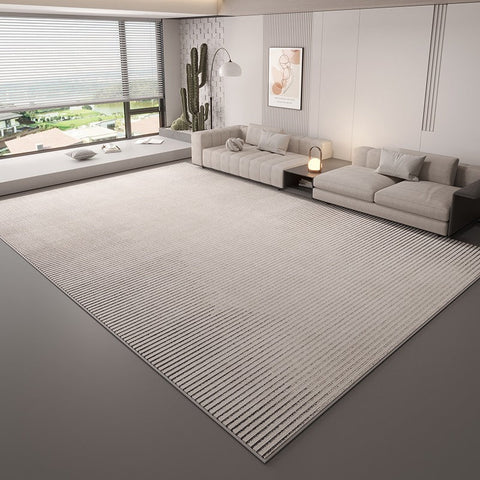 Large Modern Rugs in Living Room, Grey Modern Rugs under Sofa, Abstract Contemporary Rugs for Bedroom, Dining Room Floor Carpets, Modern Rugs for Office-Silvia Home Craft