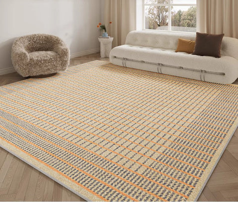 Geometric Area Rugs under Coffee Table, Modern Rugs for Living Room, Contemporary Modern Rugs for Dining Room, Large Modern Rugs for Bedroom-Silvia Home Craft