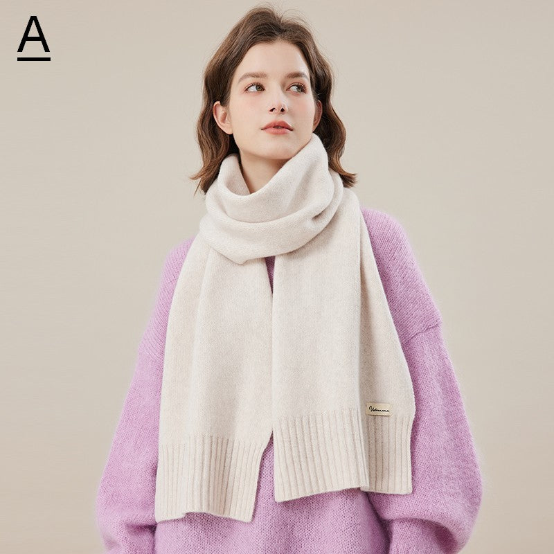 Blue Casual Scarf for Women, Modern Winter Scarf, Fashion Designer Scarf, Cold Weather Scarf, Wool Scarf for Women, Soft Cashmere Scarf for Women-Silvia Home Craft