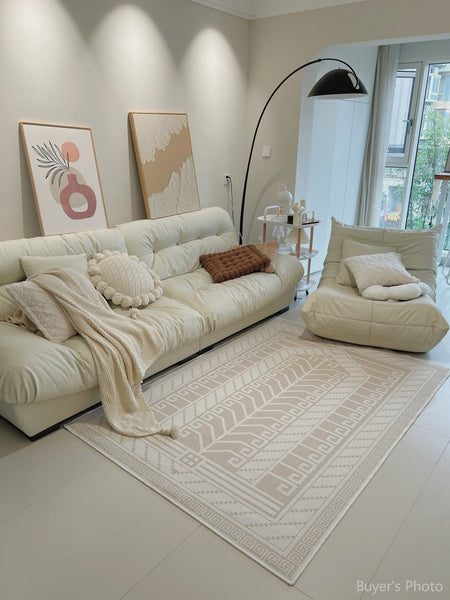 Large Modern Rugs for Living Room, Modern Rugs under Dining Room Table, Modern Carpets for Bedroom, Geometric Contemporary Modern Rugs Next to Bed-Silvia Home Craft