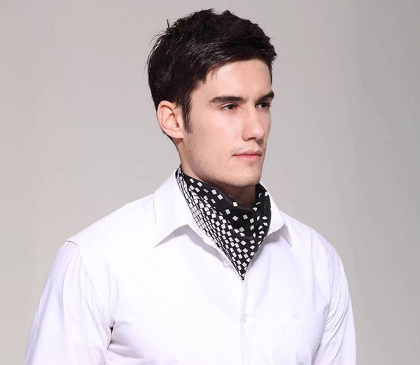 Mens Dress Silk Scarf, Pure Silk Square Scarf, Soft Silk Scarf Mens, Skinny Silk Scarf Men, Silk Neckerchief For Men, Summer Silk Scarf Men, Formal Silk Scarf Mens, Small Square Silk Scarf-Silvia Home Craft