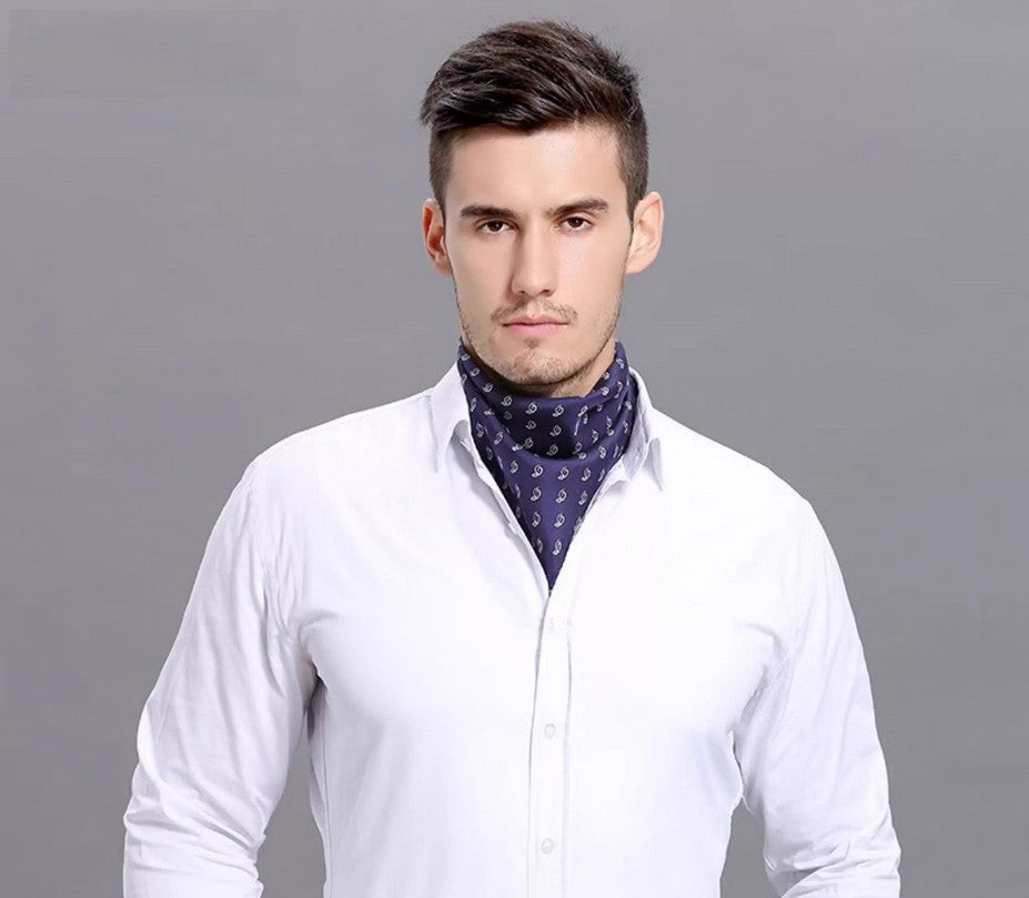Casual Mens Short Silk Scarf Business Dress Neckwear Lightweight Square
