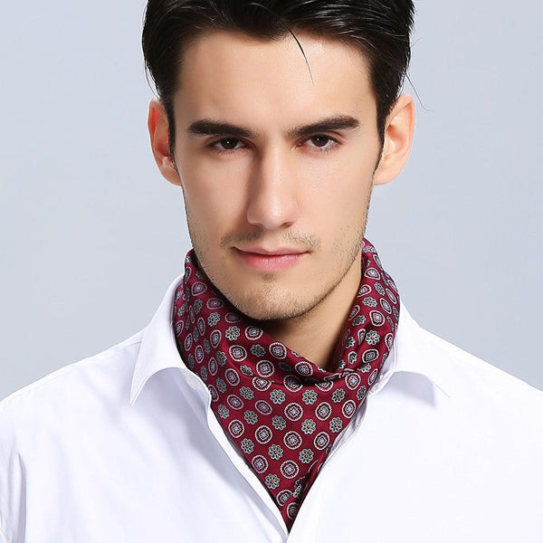 Short Silk Scarf Business, Mens Silk Head Scarf, Professional Thin Silk Scarf, Casual Silk Scarf Mens, Mens Silk Neck Scarf, Silk Scarf For Work, Small Silk Scarf Men, Silk Scarf For Suit-Silvia Home Craft
